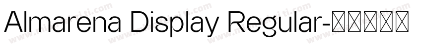 Almarena Display Regular字体转换